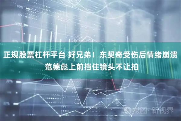 正规股票杠杆平台 好兄弟！东契奇受伤后情绪崩溃 范德彪上前挡住镜头不让拍