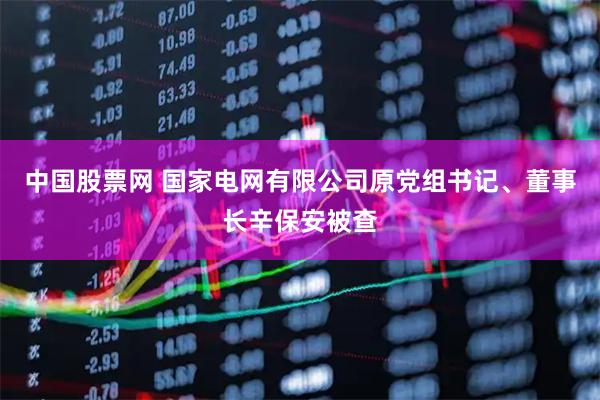 中国股票网 国家电网有限公司原党组书记、董事长辛保安被查