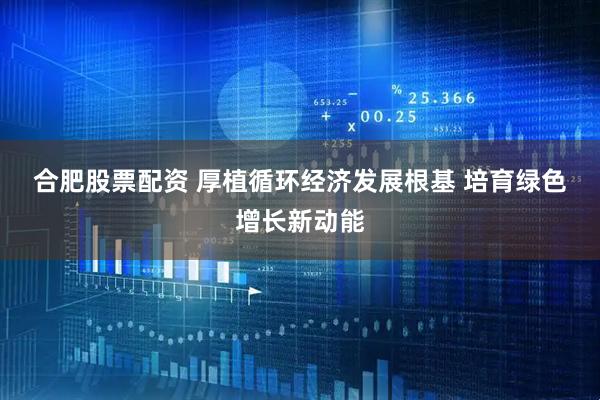 合肥股票配资 厚植循环经济发展根基 培育绿色增长新动能